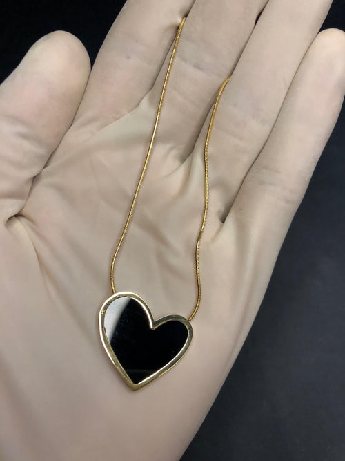 Black Heart Pendant Necklace