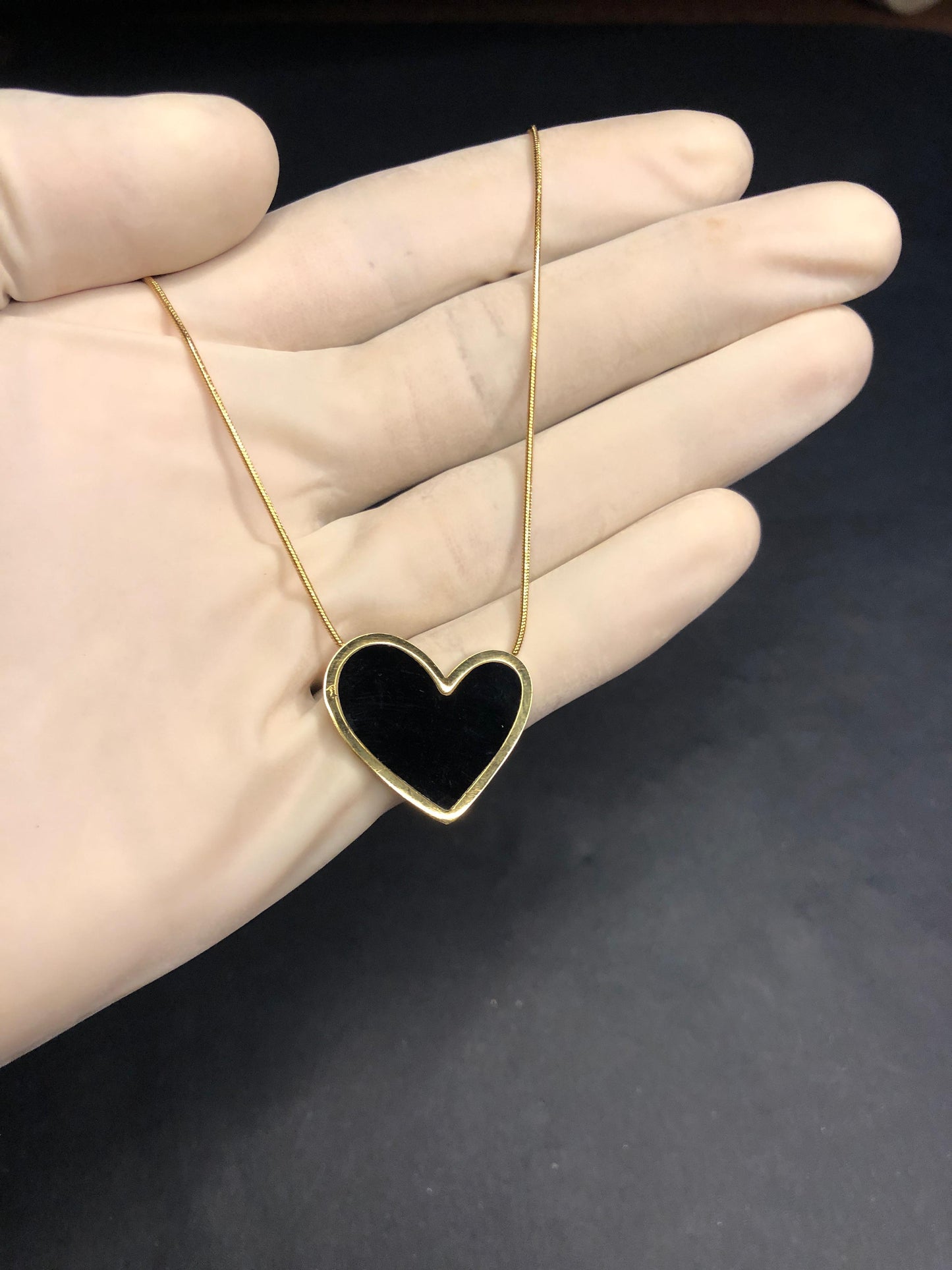 Black Heart Pendant Necklace