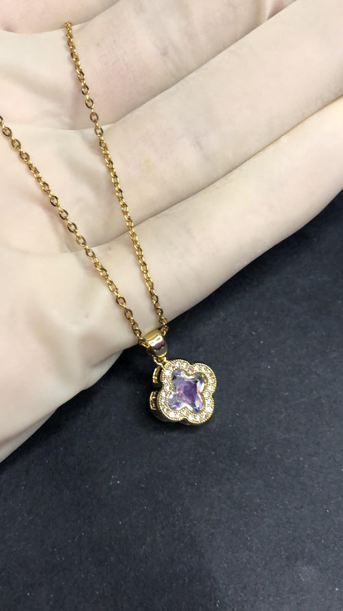 Pink Cover Pendant with Diamond