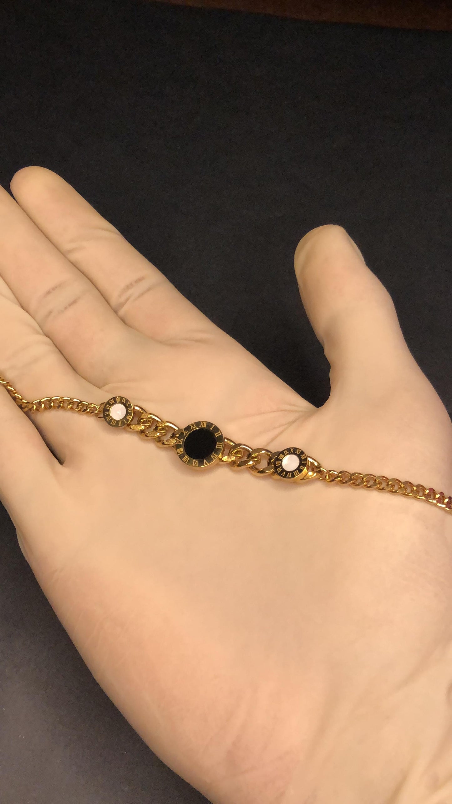 Roman Numeral Charm Bracelet